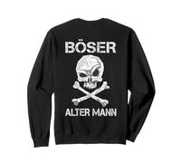 Back -Piprint Evil Old Man Calavera y huesos Sudadera