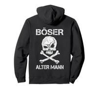 Back -Piprint Evil Old Man Calavera y huesos Sudadera con Capucha