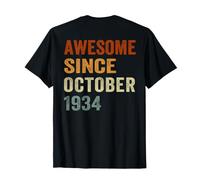 (Back) Retro Desde Octubre de 1934 92 años 92 cumpleaños Camiseta