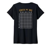 Back Scratching Shirt Co. Camisa Rascador de Espalda, Camiseta Cuello V, Unisex-Adultos, Negro, Talla S