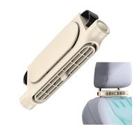 Back Seat Fan, Cooling Car Fan, 1.57 Inches 3-Speed Ventilation with 3000mah Rechargeable, Adjustable Angle Cooler for Van Truck, Black White, Road Trip Travel Accessory