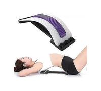 Back Stretcher Back Stretcher Traction Massager with Acupuncture Posture Correction for Lumbar Support And Relieve Spinal Pain (purple And White)