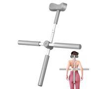 Back Stretcher Stick - Steel + Foam Upper Body Straightener | Ejercise Stretching Bar Correction Fitness Tool | For Home, Apartment, Gym, Bodybuilding, Workout, After Sports, Daily Training