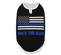 Back The Blue Thin Blue - Camiseta sin mangas para perros con la bandera de Estados Unidos, camiseta sin mangas transpirable para cachorros y gatos pequeños