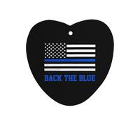 Back The Blue Thin Blue Line Ambientadores de aire de coche con diseño de bandera de Estados Unidos, fragancia para colgar espejo retrovisor, tabletas de aromaterapia, accesorios de decoración