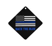 Back The Blue Thin Blue Line Ambientadores de aire de coche con diseño de bandera de Estados Unidos, fragancia para colgar espejo retrovisor, tabletas de aromaterapia, accesorios de decoración