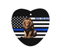 Back The Blue Thin Blue Line - Ambientadores de aire para coche, diseño de león de policía, fragancia, espejo retrovisor, perfumado, tabletas de aromaterapia, accesorios de decoración interior