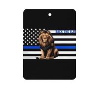 Back The Blue Thin Blue Line - Ambientadores de aire para coche, diseño de león de policía, fragancia, espejo retrovisor, perfumado, tabletas de aromaterapia, accesorios de decoración interior