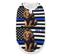 Back The Blue Thin Blue Line - Camiseta de verano para mascotas, camiseta sin mangas transpirable para cachorros y gatos pequeños