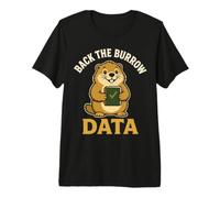 Back The Burrow Data Marmot Research Humor Camiseta Premium