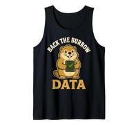 Back The Burrow Data Marmot Research Humor Camiseta sin Mangas
