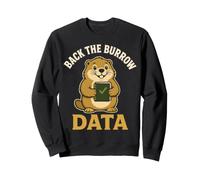 Back The Burrow Data Marmot Research Humor Sudadera
