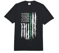 Back The Green Thin Green Line American Flag Border Patrol Comfort Colors Adult Heavyweight T-Shirt