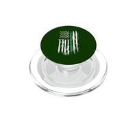 Back The Green Thin Green Line American Flag Border Patrol PopSockets PopGrip para MagSafe