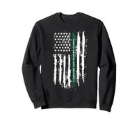 Back The Green Thin Green Line American Flag Border Patrol Sudadera