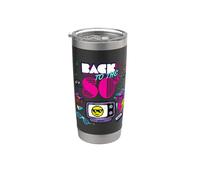Back To 80's Tees Vintage Retro I Love 80's Graphic Design Vaso térmico de acero inoxidable de doble pared
