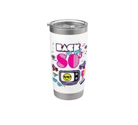 Back To 80's Tees Vintage Retro I Love 80's Graphic Design Vaso térmico de acero inoxidable de doble pared