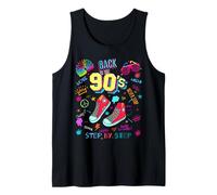 Back To 90's Tees Vintage Retro 90's Outfit Graphic Design Camiseta sin Mangas