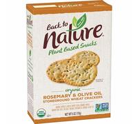 Back To Nature - Aceite de oliva orgánico de Rosemary de las galletas del trigo de Stoneground - 6 oz.