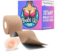 BACK TO ROOTZ Boobs UP: Cinta Adhesiva para Levantamiento de Senos, Cinta para Senos con Cubiertas de Pezón de Silicona. Levanta Senos y Tórax. Invisible y de Larga Duración.