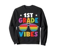 Back To School 1st Grade Vibes Sunglasses Retro First Day Sudadera