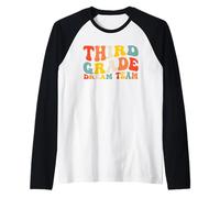 Back to School 3rd Grade Dream Team Teacher Kids Third Grade Camiseta Manga Raglan