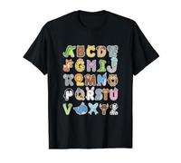 Back to School ABC Kindergarten Teacher Camiseta gráfica económica, Hombre, Negro, XL