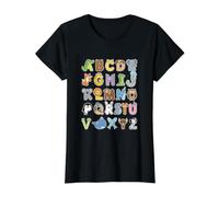 Back to School ABC Kindergarten Teacher Camiseta gráfica económica, Mujer, Negro, XS