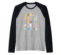 Back to School ABC Kindergarten Teacher Camiseta Manga Raglan