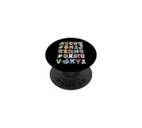 Back to School ABC Kindergarten Teacher PopSockets PopGrip Adhesivo