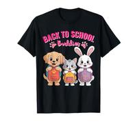 Back To School Buddies Animal Cute Dog Cat Bunny Kids Camiseta