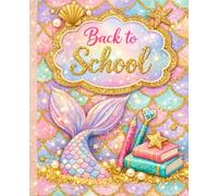 Back to School: Composition Notebook with Mermaid Scales Pastel Gold Glitter Design, Wide Ruled Paper for Kids, Girls, Teen Students & Teachers | 7.5 × 9.25 Inches | 110 Pages
