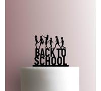 Back To School - Decoración acrílica para tartas de 7 pulgadas de ancho/morado