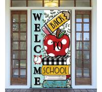 Back To School Decorations First Day of School Door Cover Welcome Back To School Banner Welcome Back To School Decorations for School Classr