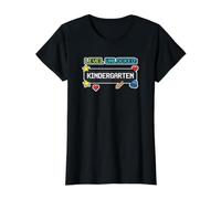 Back to School Level Unlocked Kindergarten Camiseta gráfica económica, Mujer, Negro, S
