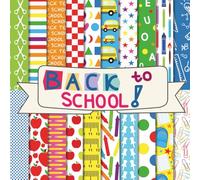 Back to School Patterns Scrapbook Paper Craft Pad: 20 Colorful Designs, 20 Double-Side Sheets Printed on 8.5"x8.5" Size Paper With Premium Color. ... Collage, Decoupage & DIY School Projects