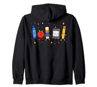 Back to School Supplies Cute Crayon Apple Pencil Teacher Kid Sudadera con Capucha