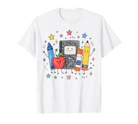 Back To School Supplies Teacher Classroom Pencil Apple Art Camiseta