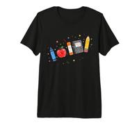 Back To School Supplies Teacher Classroom Pencil Apple Art Camiseta Premium