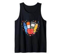 Back To School Supplies Teacher Classroom Pencil Apple Art Camiseta sin Mangas