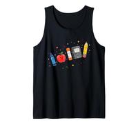 Back To School Supplies Teacher Classroom Pencil Apple Art Camiseta sin Mangas