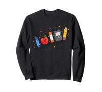 Back To School Supplies Teacher Classroom Pencil Apple Art Sudadera