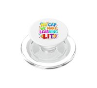 Back to School Teacher No Cap We Make Learning Lit PopSockets PopGrip para MagSafe