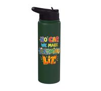 Back to School Teacher No Cap We Make Learning Lit Stainless Steel Insulated Water Bottle