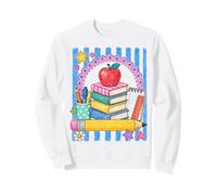 Back to School Teacher Student Apple Books Classroom Sudadera