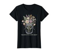 Back To School Teacher Teach Helping Little Minds Grow Camiseta gráfica económica, Mujer, Negro, S
