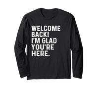 Back To School Teacher Welcome Back I'm Glad You'Re Here Manga Larga