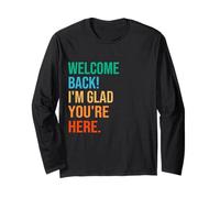 Back To School Teacher Welcome Back I'm Glad You'Re Here Manga Larga