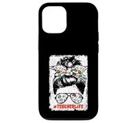 Back To School Teacherlife Women Teacher Messy Bun Life Carcasa para iPhone 12/12 Pro