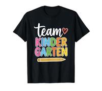 Back to School Team Kindergarten Camiseta gráfica económica, Hombre, Negro, L